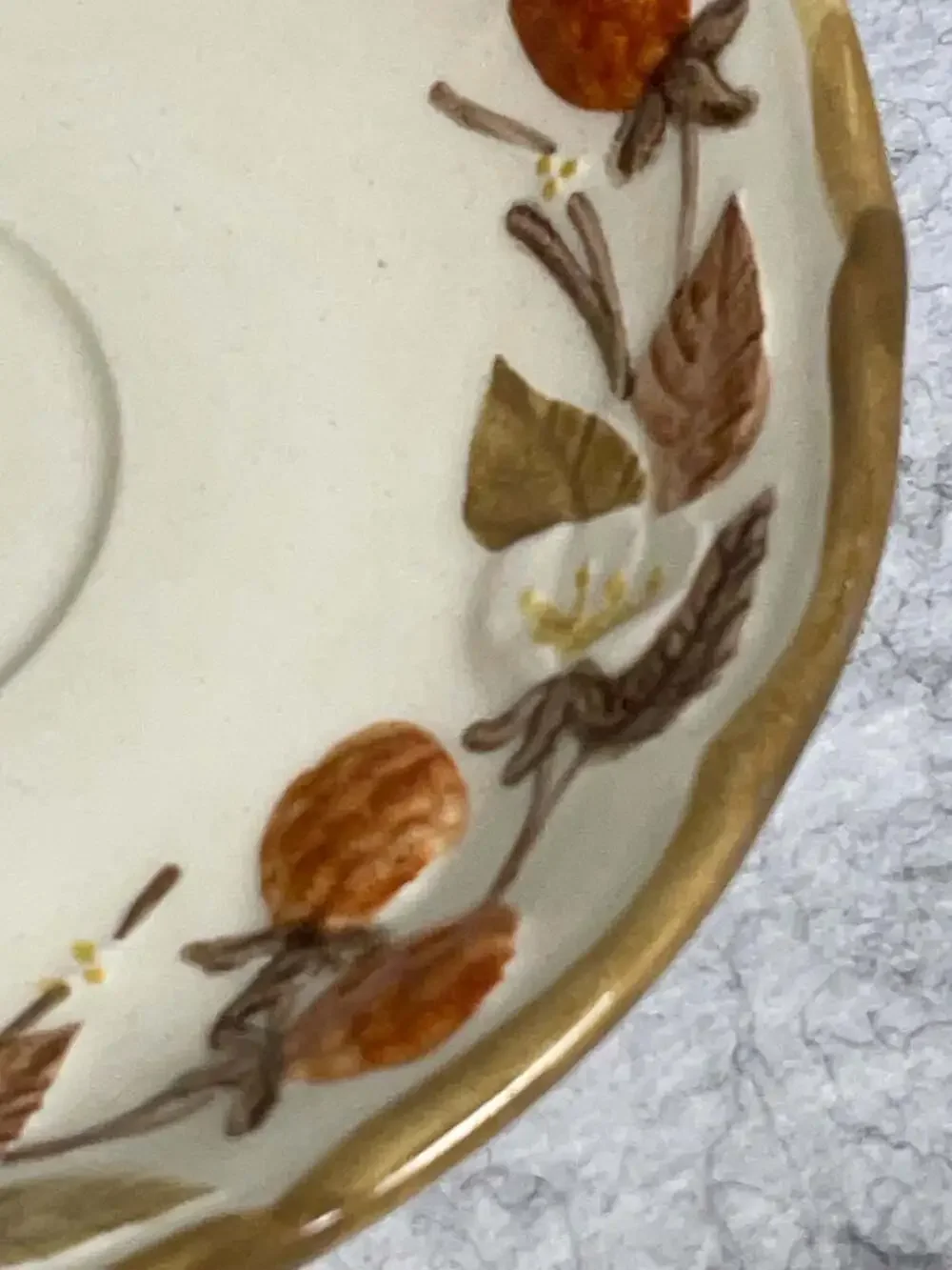 Vintage Metlox Poppy Trail Autumn Berry Small Bowl and Saucer Set